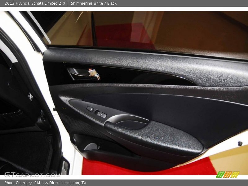 Shimmering White / Black 2013 Hyundai Sonata Limited 2.0T
