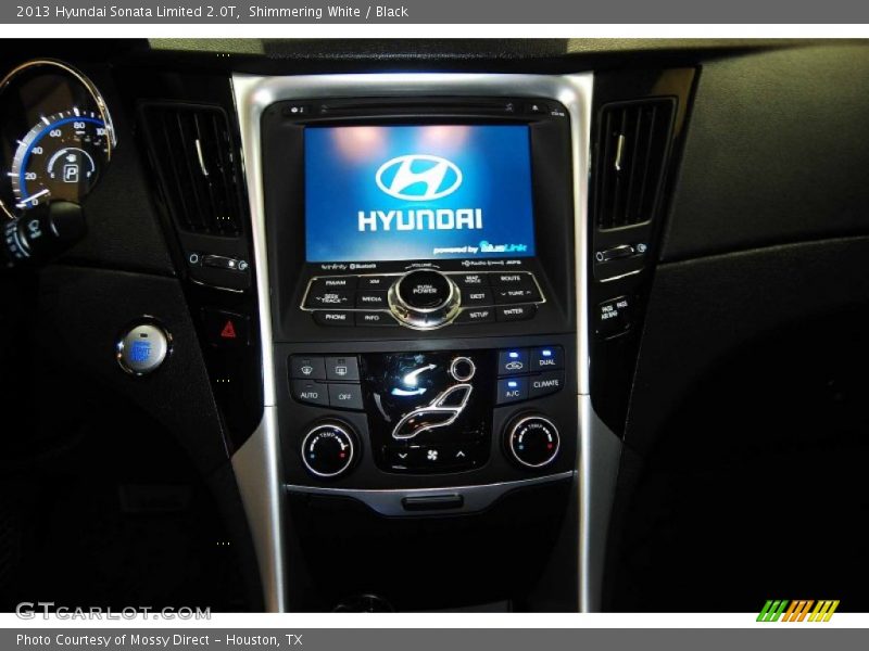 Shimmering White / Black 2013 Hyundai Sonata Limited 2.0T