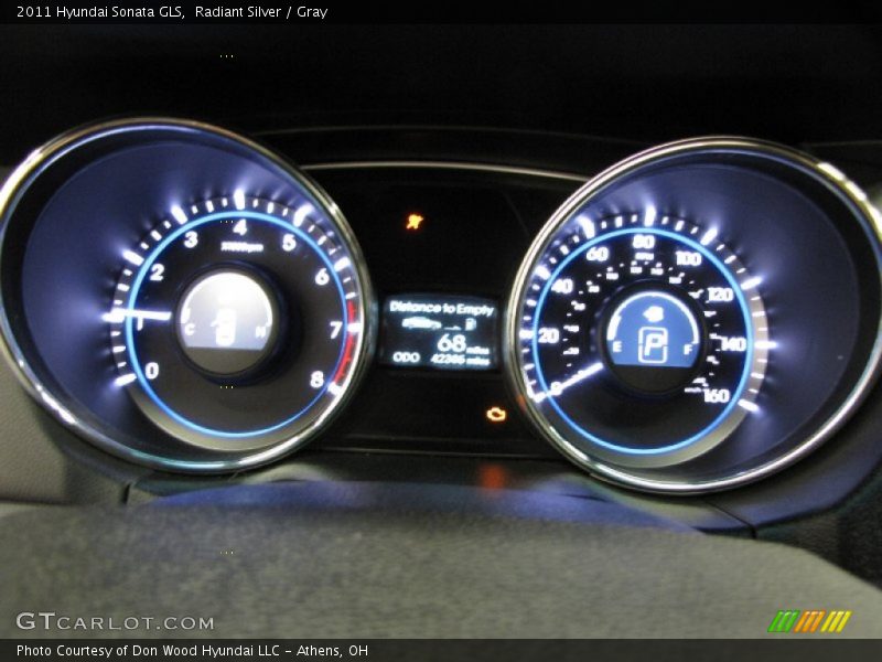 Radiant Silver / Gray 2011 Hyundai Sonata GLS