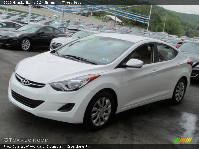 Shimmering White / Beige 2012 Hyundai Elantra GLS