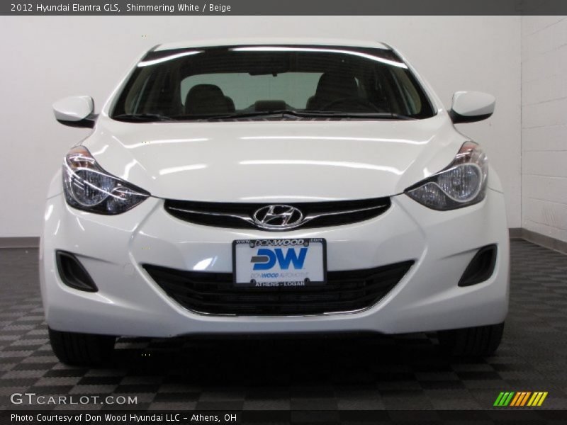Shimmering White / Beige 2012 Hyundai Elantra GLS