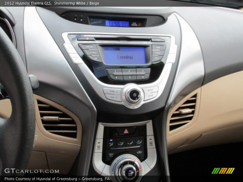 Shimmering White / Beige 2012 Hyundai Elantra GLS