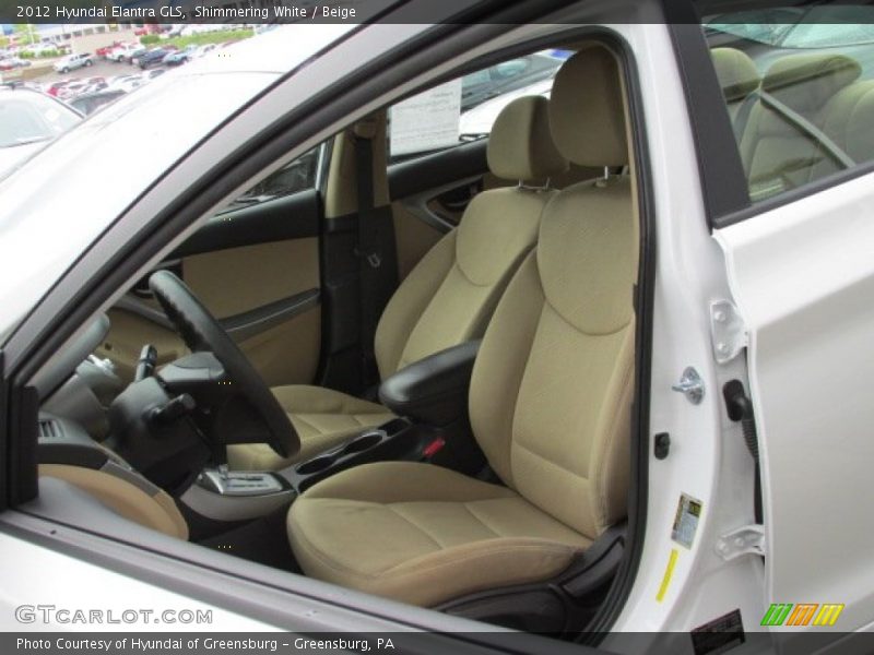 Shimmering White / Beige 2012 Hyundai Elantra GLS