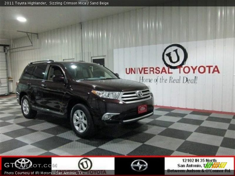 Sizzling Crimson Mica / Sand Beige 2011 Toyota Highlander