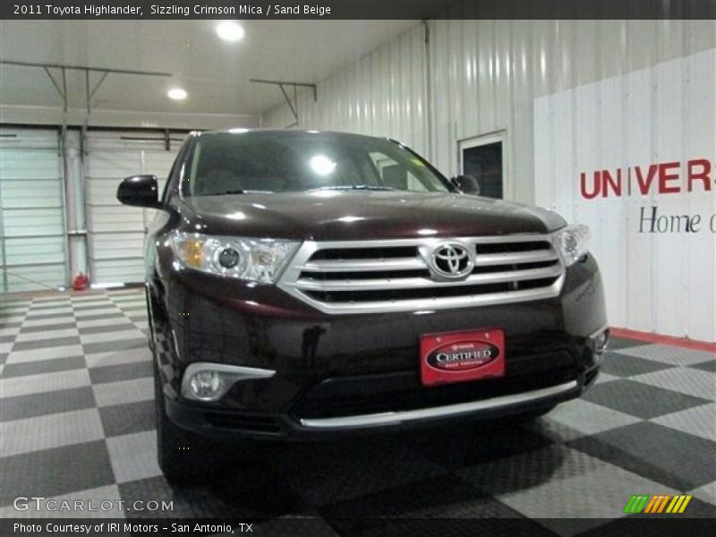 Sizzling Crimson Mica / Sand Beige 2011 Toyota Highlander