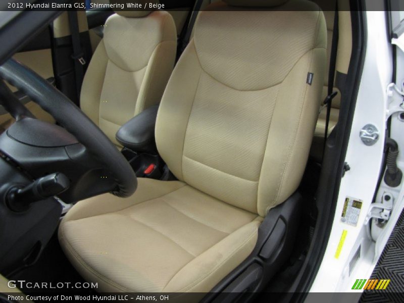 Shimmering White / Beige 2012 Hyundai Elantra GLS