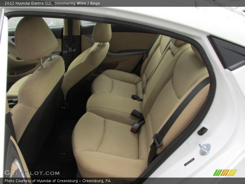 Shimmering White / Beige 2012 Hyundai Elantra GLS
