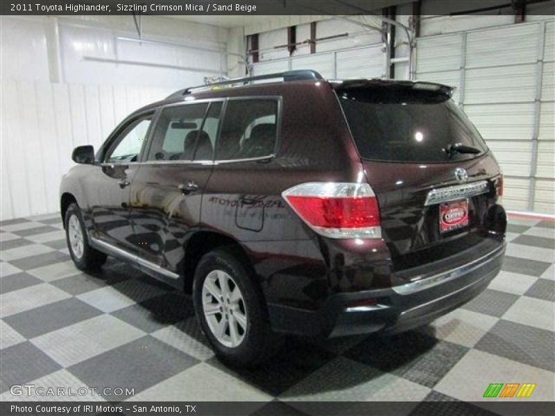 Sizzling Crimson Mica / Sand Beige 2011 Toyota Highlander