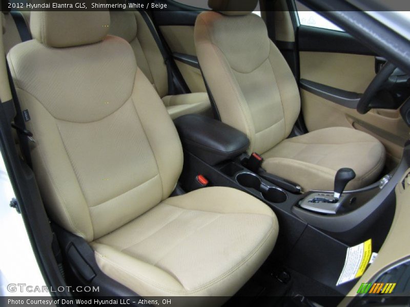 Shimmering White / Beige 2012 Hyundai Elantra GLS