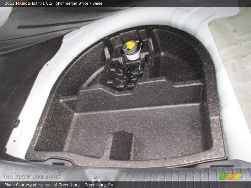 Shimmering White / Beige 2012 Hyundai Elantra GLS