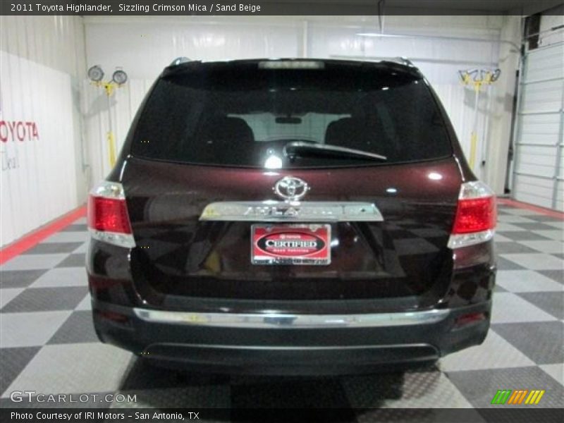Sizzling Crimson Mica / Sand Beige 2011 Toyota Highlander