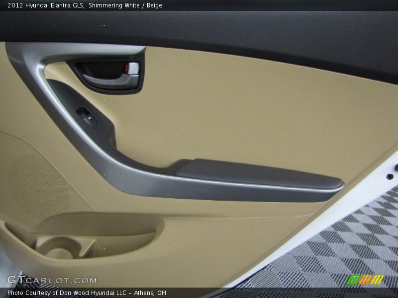 Shimmering White / Beige 2012 Hyundai Elantra GLS
