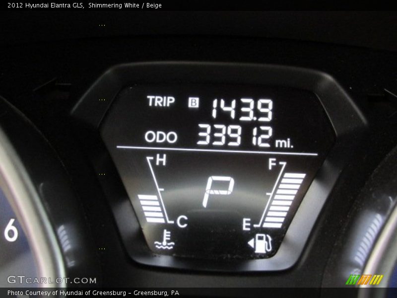Shimmering White / Beige 2012 Hyundai Elantra GLS