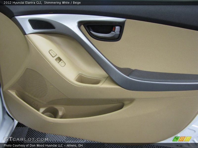 Shimmering White / Beige 2012 Hyundai Elantra GLS