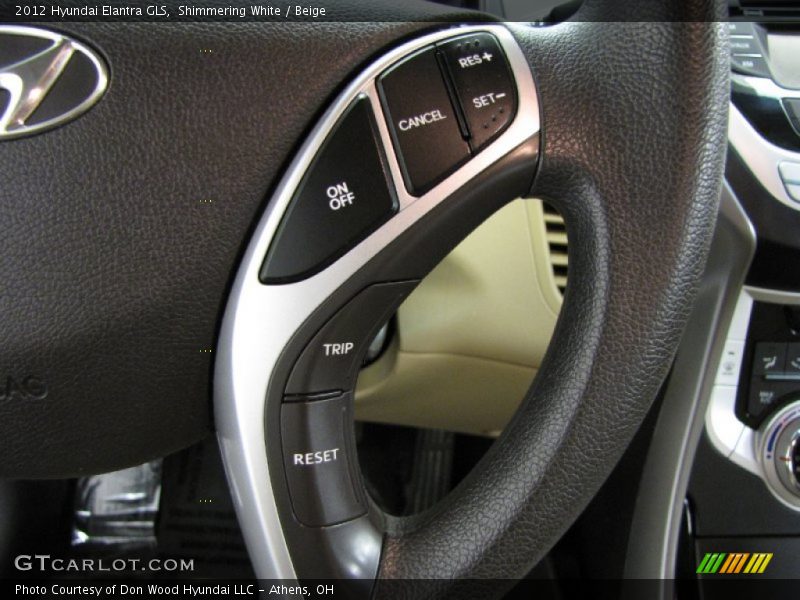 Shimmering White / Beige 2012 Hyundai Elantra GLS
