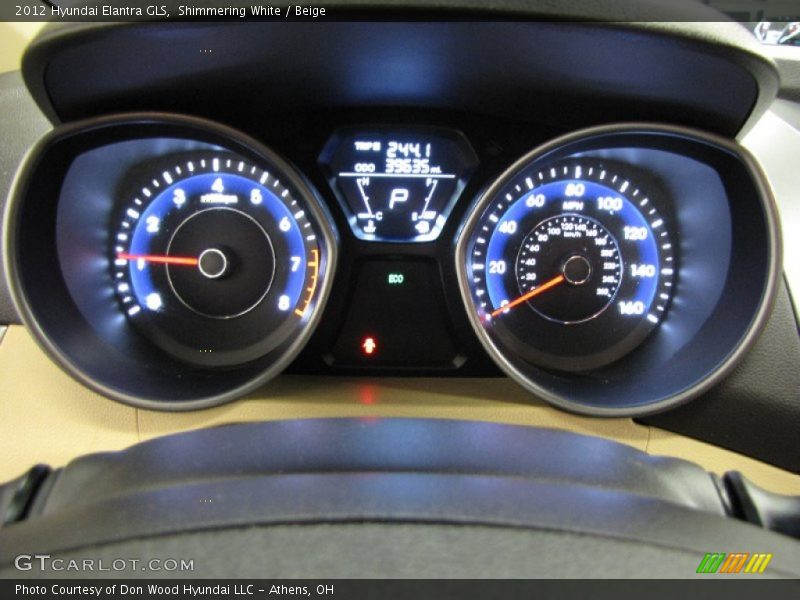 Shimmering White / Beige 2012 Hyundai Elantra GLS