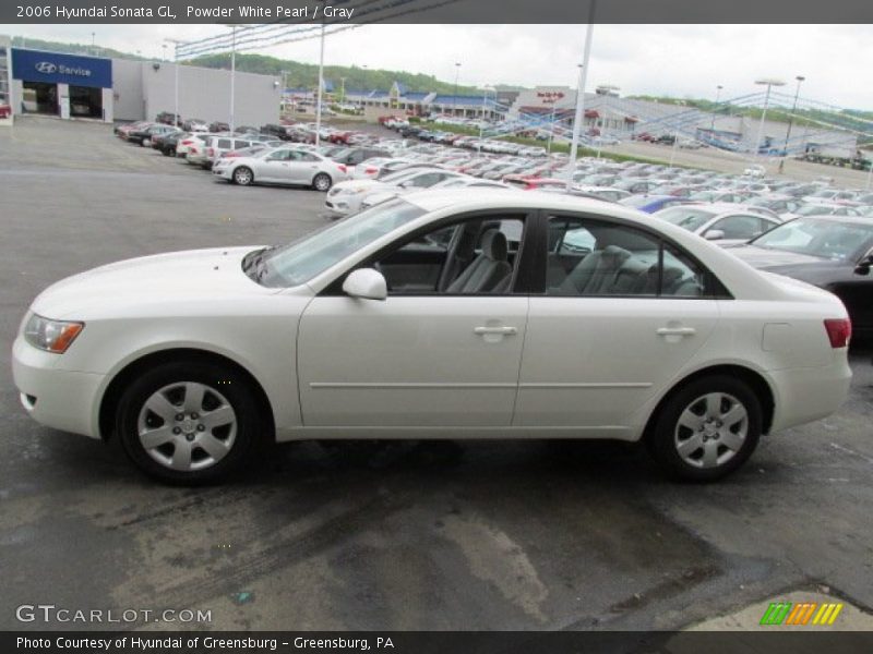 Powder White Pearl / Gray 2006 Hyundai Sonata GL
