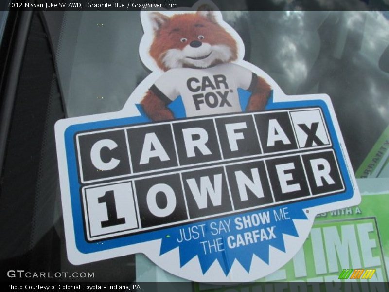 Graphite Blue / Gray/Silver Trim 2012 Nissan Juke SV AWD