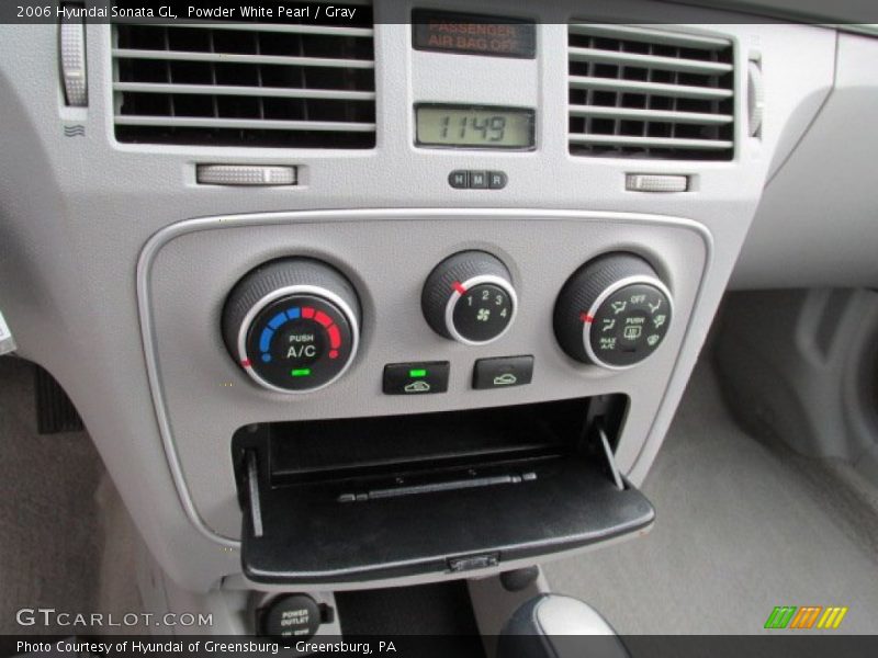 Powder White Pearl / Gray 2006 Hyundai Sonata GL