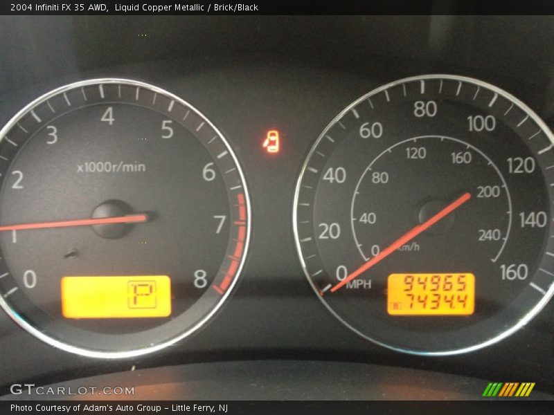 Liquid Copper Metallic / Brick/Black 2004 Infiniti FX 35 AWD