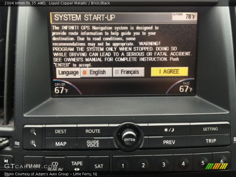 Liquid Copper Metallic / Brick/Black 2004 Infiniti FX 35 AWD