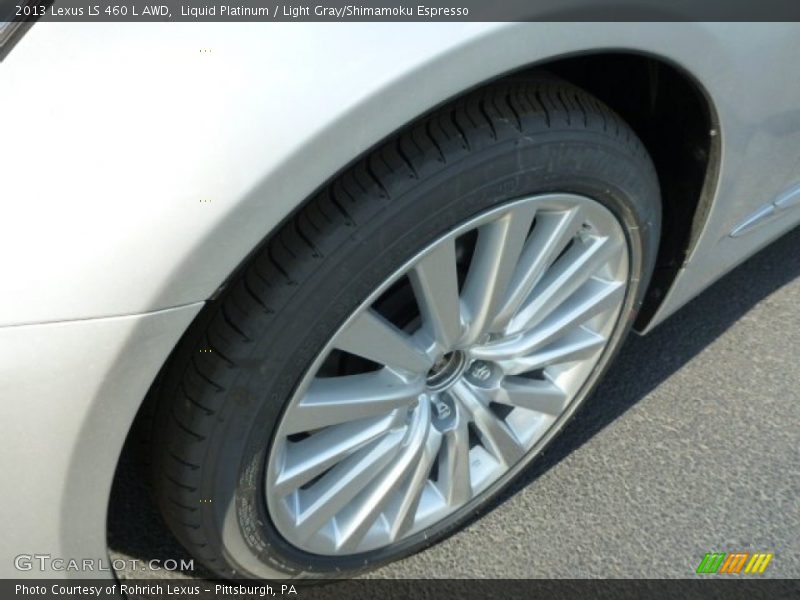Liquid Platinum / Light Gray/Shimamoku Espresso 2013 Lexus LS 460 L AWD
