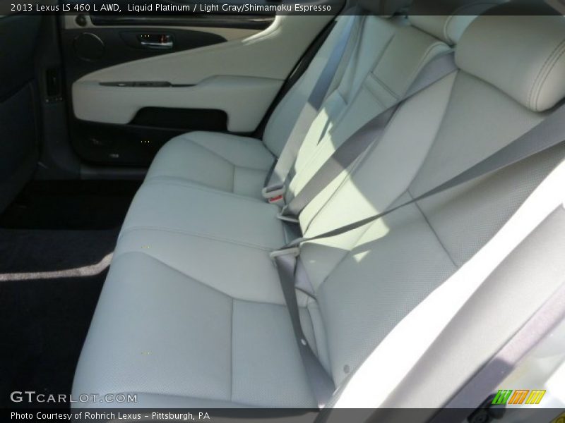 Liquid Platinum / Light Gray/Shimamoku Espresso 2013 Lexus LS 460 L AWD
