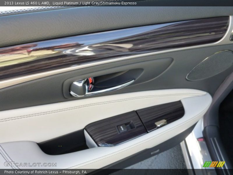 Liquid Platinum / Light Gray/Shimamoku Espresso 2013 Lexus LS 460 L AWD