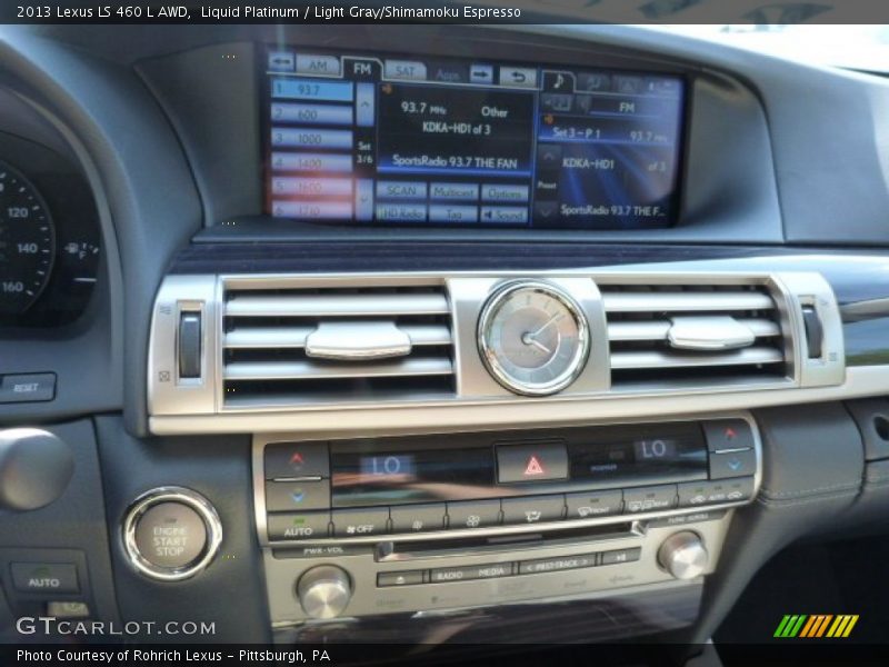 Liquid Platinum / Light Gray/Shimamoku Espresso 2013 Lexus LS 460 L AWD