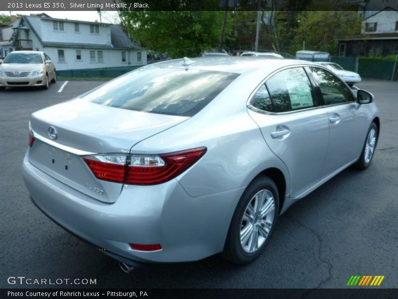 Silver Lining Metallic / Black 2013 Lexus ES 350