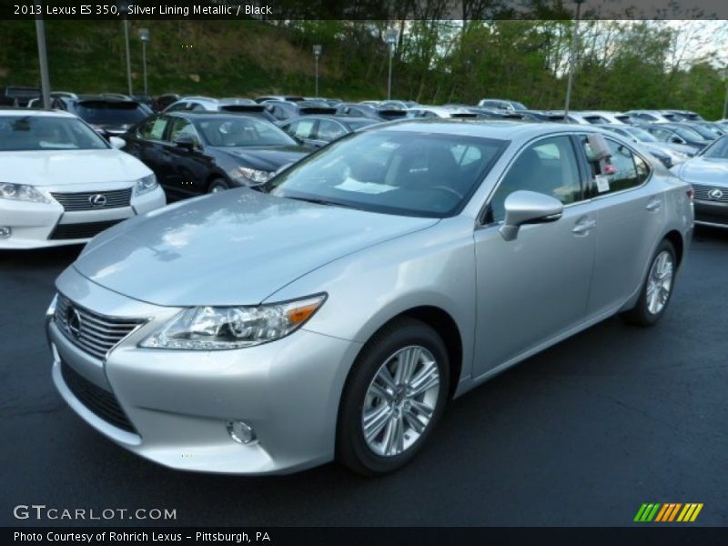 Silver Lining Metallic / Black 2013 Lexus ES 350