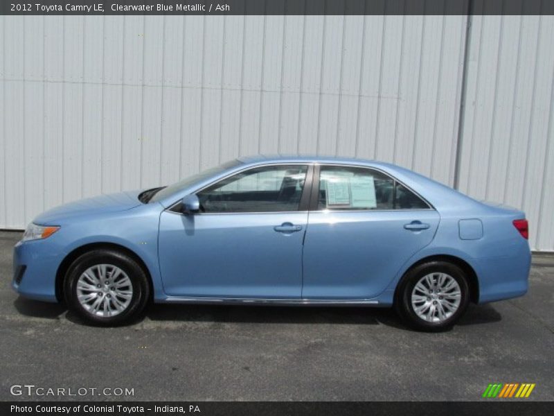 Clearwater Blue Metallic / Ash 2012 Toyota Camry LE
