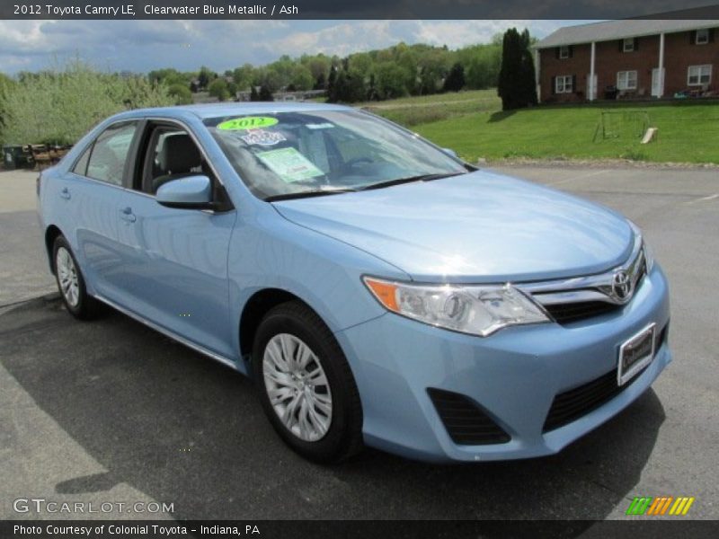 Clearwater Blue Metallic / Ash 2012 Toyota Camry LE