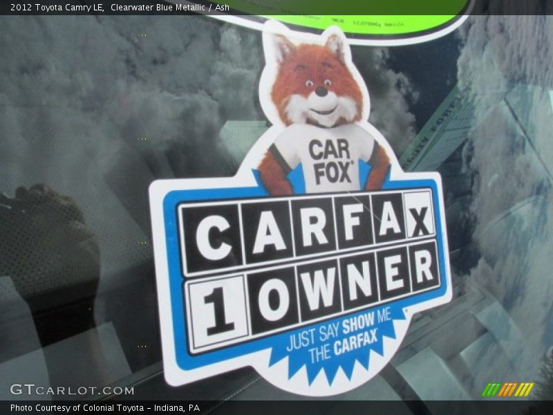 Clearwater Blue Metallic / Ash 2012 Toyota Camry LE