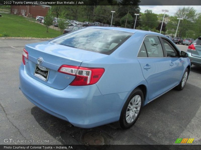 Clearwater Blue Metallic / Ash 2012 Toyota Camry LE