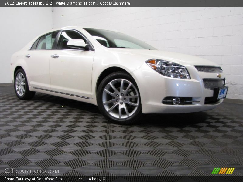 White Diamond Tricoat / Cocoa/Cashmere 2012 Chevrolet Malibu LTZ