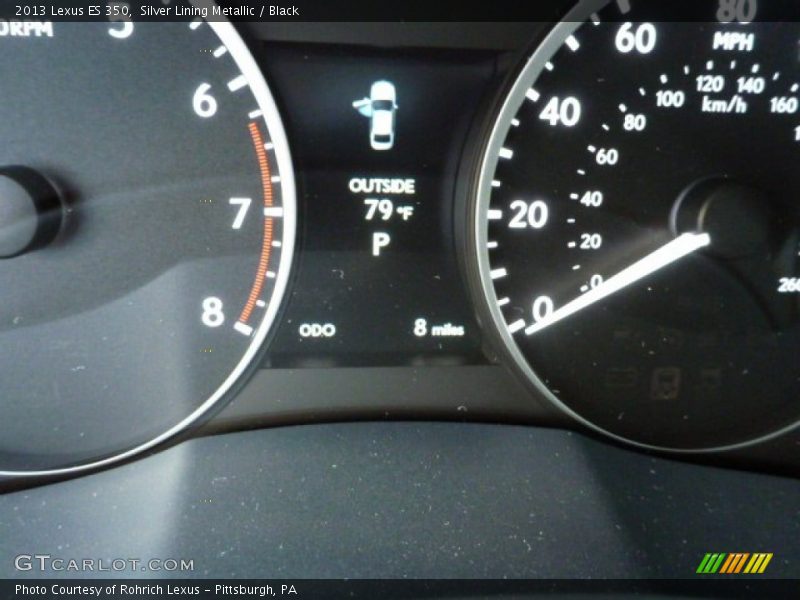 Silver Lining Metallic / Black 2013 Lexus ES 350