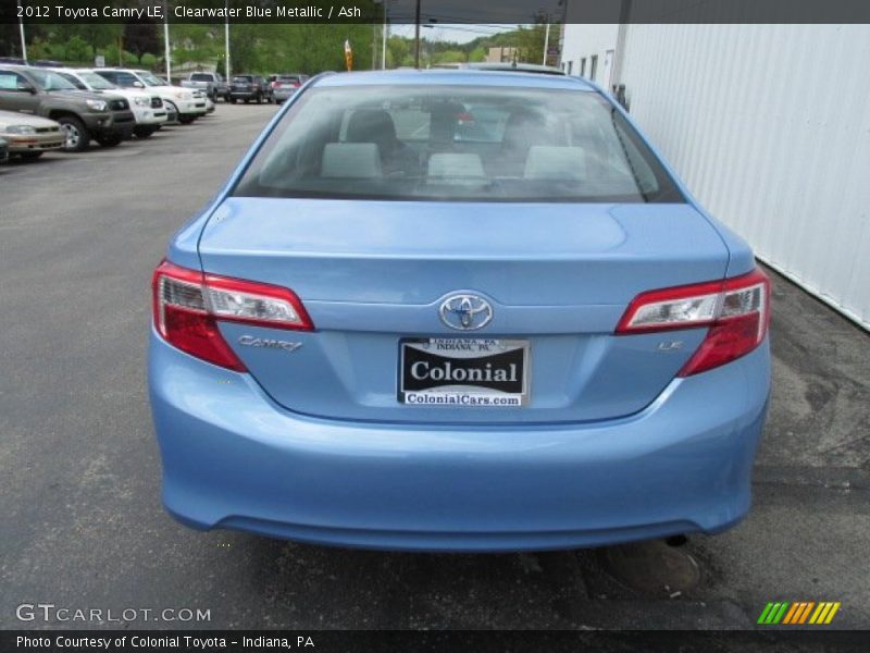 Clearwater Blue Metallic / Ash 2012 Toyota Camry LE