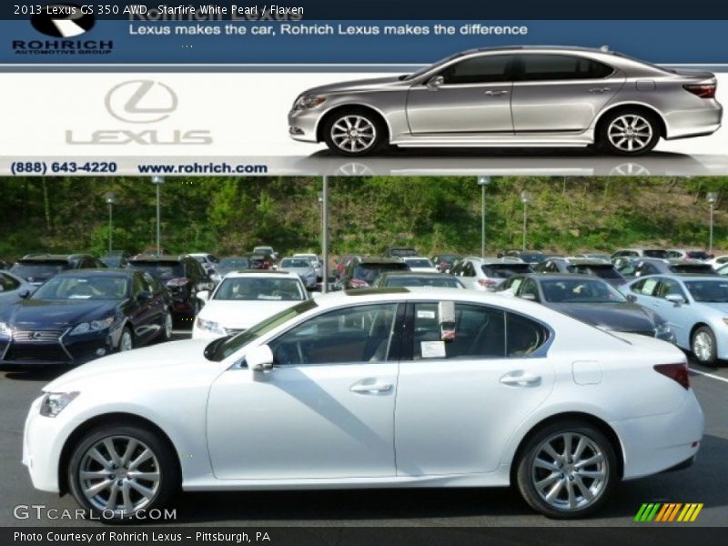 Starfire White Pearl / Flaxen 2013 Lexus GS 350 AWD