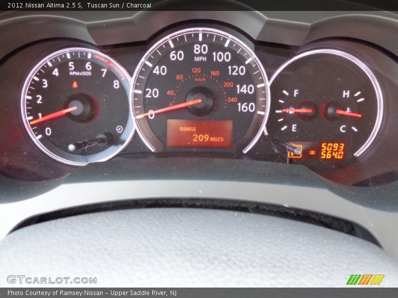 Tuscan Sun / Charcoal 2012 Nissan Altima 2.5 S