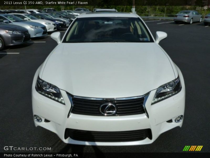 Starfire White Pearl / Flaxen 2013 Lexus GS 350 AWD