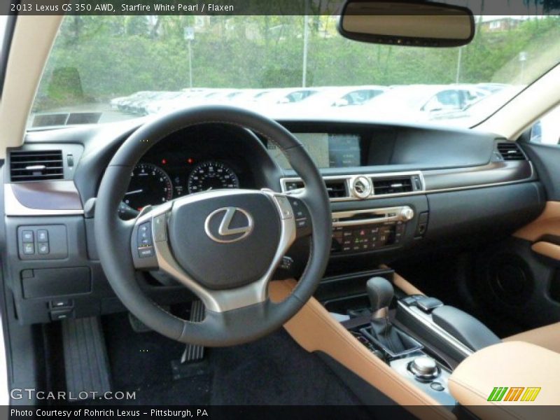 Starfire White Pearl / Flaxen 2013 Lexus GS 350 AWD