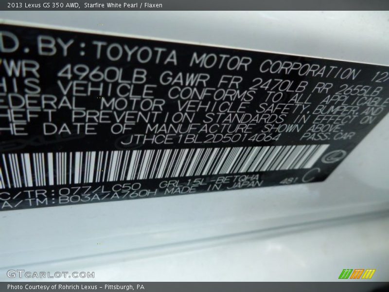 Starfire White Pearl / Flaxen 2013 Lexus GS 350 AWD