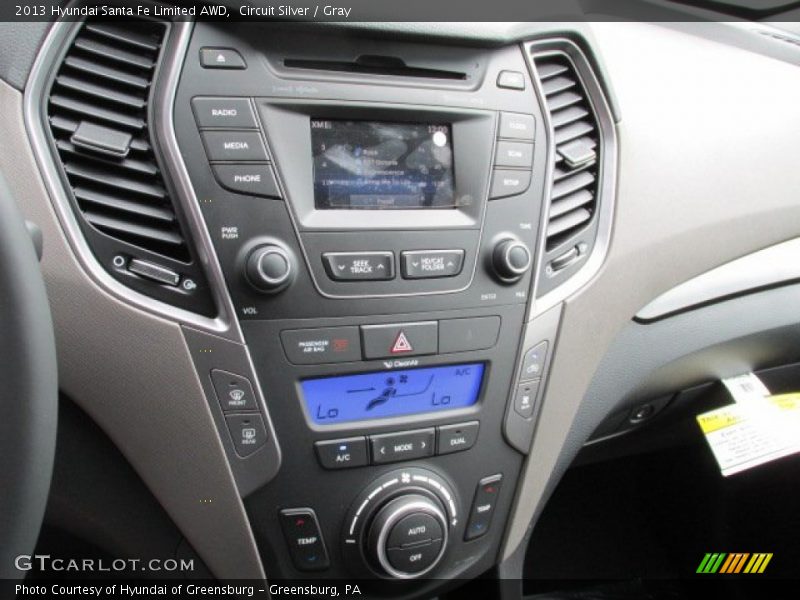 Controls of 2013 Santa Fe Limited AWD