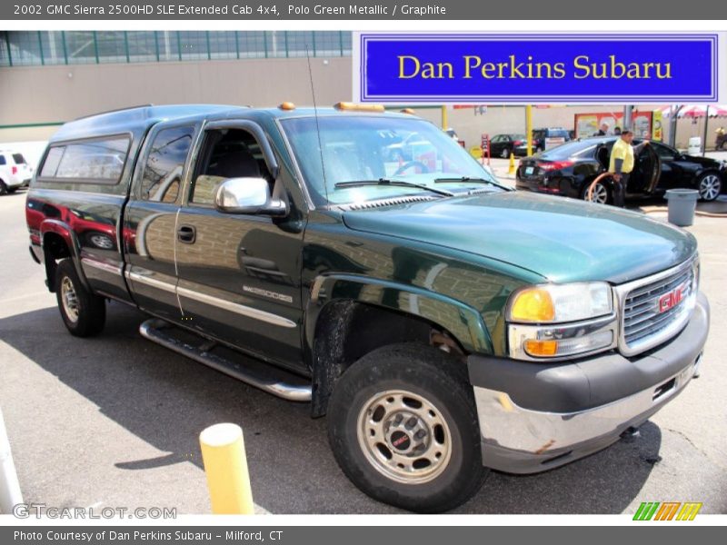 Polo Green Metallic / Graphite 2002 GMC Sierra 2500HD SLE Extended Cab 4x4