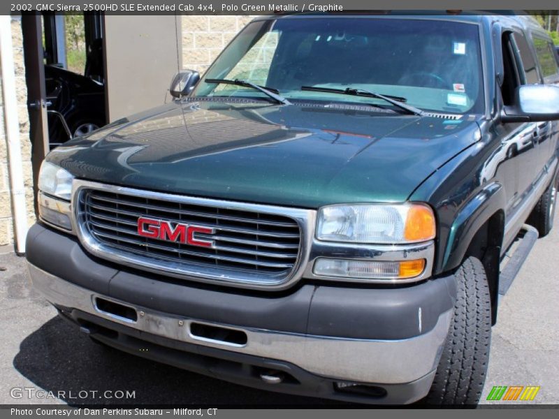 Polo Green Metallic / Graphite 2002 GMC Sierra 2500HD SLE Extended Cab 4x4