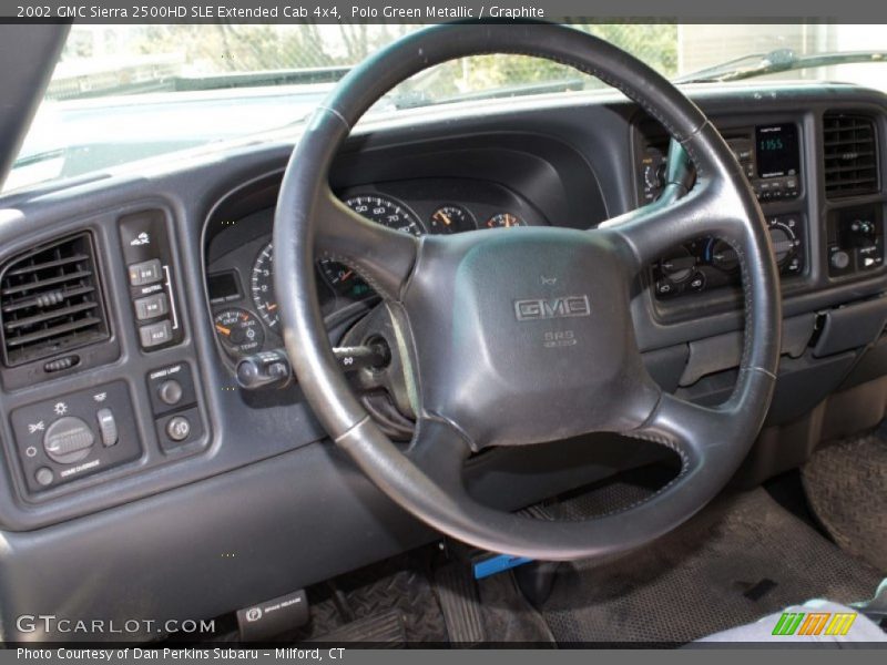 Polo Green Metallic / Graphite 2002 GMC Sierra 2500HD SLE Extended Cab 4x4