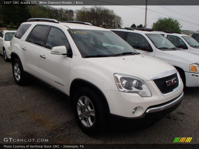 White Diamond Metallic / Brick 2007 GMC Acadia SLT