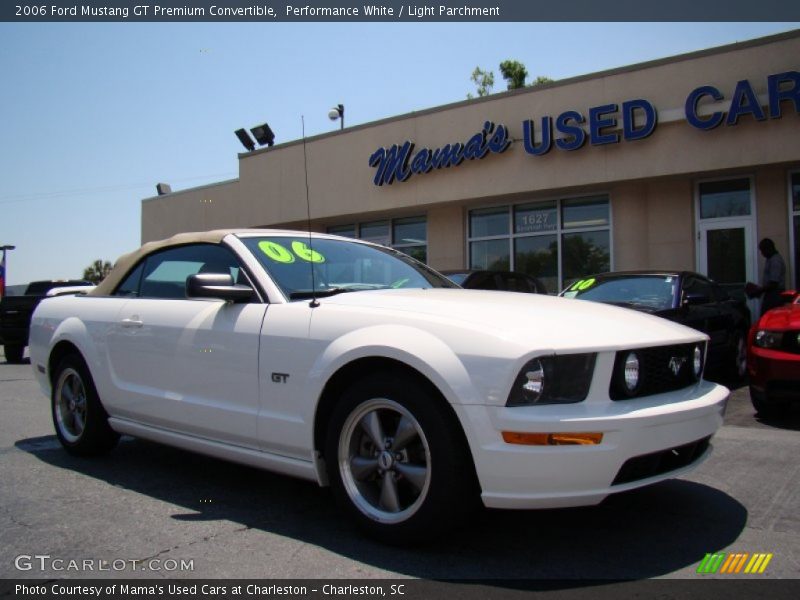 Performance White / Light Parchment 2006 Ford Mustang GT Premium Convertible