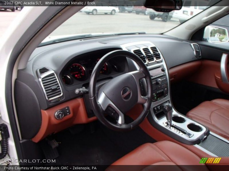 White Diamond Metallic / Brick 2007 GMC Acadia SLT